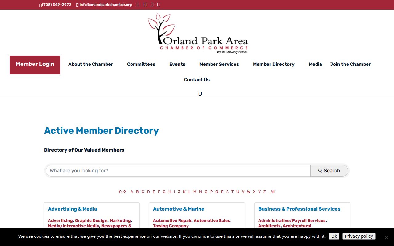 Orland Park residents directory Chamber member search