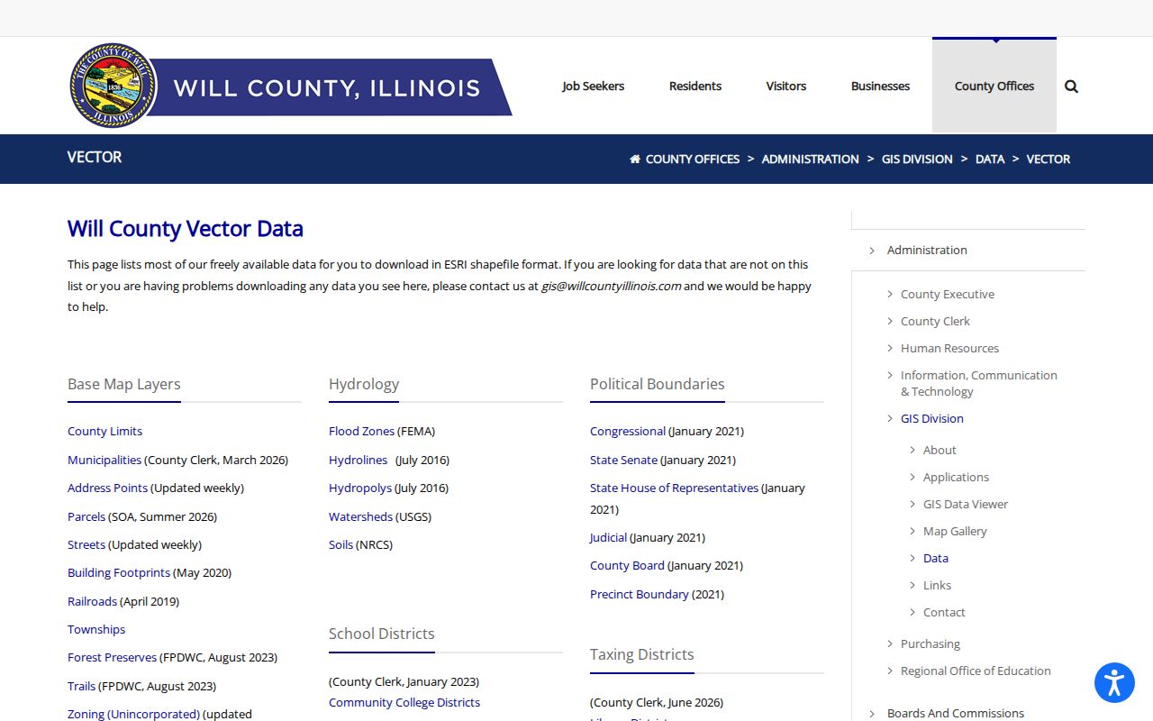Will County GIS data layers used to separate Orland Park ZIP and county boundaries